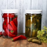 thumbnail of 4x ORTES Vorratsglas 5L Glas mit Kunststoffdeckel Gitter Aufbewahren Einlegen