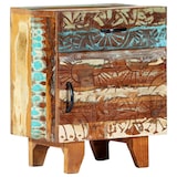 thumbnail of Mesita de noche tallada a mano madera reciclada 40x30x50 cm