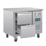 thumbnail of Polar Serie U GN-Kühltisch mit 2 Schubladen 124L