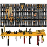 thumbnail of Werkzeugtafel 50 x 100 x 1.7cm Modulares Set mit 2 Lochplatten 1 Werkzeugregal + 50 Haken Sortiert