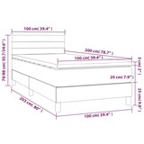 thumbnail of vidaXL Boxspringbett mit Matratze & LED Hellgrau 100x200 cm Stoff
