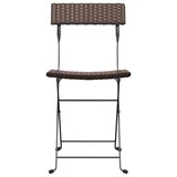 thumbnail of vidaXL Bistrostühle 6 Stk. Klappbar Braun Poly Rattan und Stahl