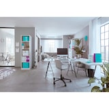 thumbnail of Schubladenbox WOW Cube 4 geschlossene Schubladen, 2 hohe, 2 flache, weiß/eisblau, mit Auszugstopp, Schubladeneinsatz