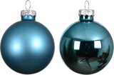 thumbnail of 10 Weihnachtskugeln Glas 6cm matt & glänzend Christbaumkugeln Weihnachtsbaumkugeln Christbaumschmuck Weihnachtsbaumschmuck Deko Folkloreblau
