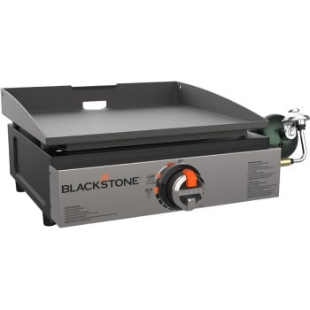 Plancha a gas con 1 quemador regulable. De sobremesa y portátil. Para camping, cocina, jardín, patio.