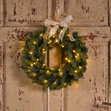 thumbnail of Künstlicher Tannenkranz 40cm mit LED Lichtern - Outdoor Kranz beleuchtet Türkranz Weihnachten Adventskranz Weihnachtskranz Weihnachtsdeko Grün