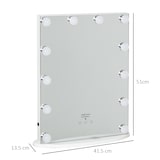 thumbnail of HOMCOM Specchio da Tavolo per Makeup con 12 Luci a LED e Interruttore