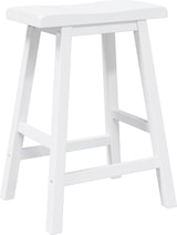 thumbnail of vidaXL Barhocker 2 Stk. Weiß Massivholz Gummibaum