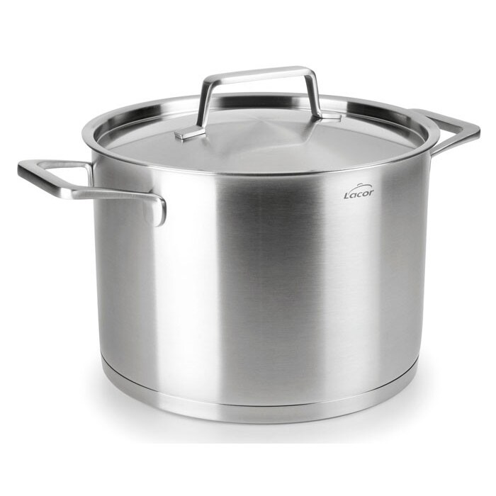 LACOR olla con tapa FOODIE acero 18/10 26x16 cm 8 L 45126 apto para hono e inducción