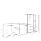 thumbnail of Schuhschrank, Platzsparender Schrank, 297x35x145 cm, Schlafzimmer, Offener Schrank, Kommode, Schminktisch, Modern Style, Eiche _458_30