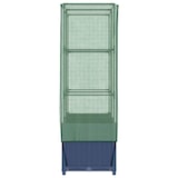 thumbnail of vidaXL Hochbeet mit Gewächshaus-Aufsatz Rattan-Optik 80x40x138 cm