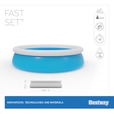 thumbnail of Bestway Piscina Fast Set Pool, paredes laterales extra fuertes de Tritech™, Ø 3.66 x 0.76 m, capacidad 5.377 L, azul
