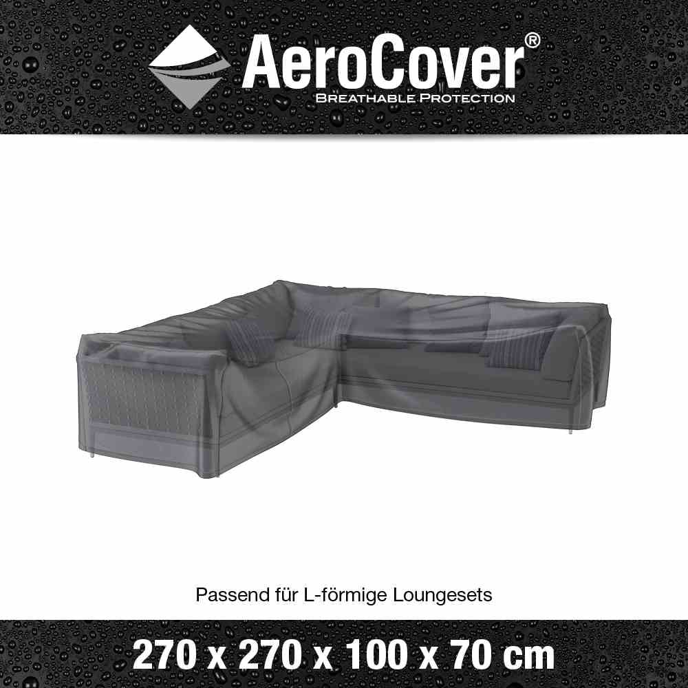 AEROCOVER  AeroCover Atmungsaktive Schutzhülle für L-förmige Lounge-Sets 270x270x100xH70 cm