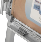 thumbnail of Magnetoplan Plakatständer Kundenstopper SP - DIN A2 - 46,5cmx64,2cm - wetterfest mit integriertem Wasserablauf -Silber