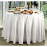 thumbnail of METRO Professional Toalha de mesa, poliéster, tecido jacquard, Ø 180 cm, redonda, branca