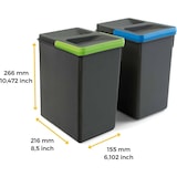 thumbnail of Bacs de tri pour tiroir de cuisine Recycle 2 bacs de 7 litres Emuca