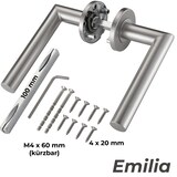 thumbnail of Türgriff Edelstahl Türgarnitur Türdrücker Türbeschlag Türklinke Innentür Bad WC EMILY BB