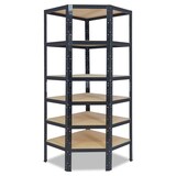 thumbnail of shelfplaza BLACK 230x60x30 cm Eckregal in schwarz mit 6 Böden und 145 kg Traglast pro Boden