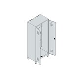 thumbnail of C+P Putzmittel-Spind Classic PLUS, Füße, 2 Abteile, 1950x800x500mm, 7035/7016