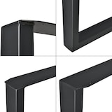 thumbnail of Helloshop26 - Lot de 2 pieds de table de meuble rectangulaire table à manger métal 60 x 72 cm noir  03_0003668