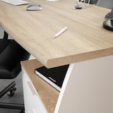 thumbnail of Mesa Escritorio Argon 74x136x67 Cm Blanco Artik Y Roble