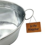 thumbnail of 2x Zinkwanne Getränkekühler Pflanzgefäß Sektkühler Getränkewanne Eiskübel silber Silber