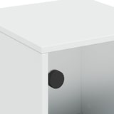 thumbnail of Table de chevet avec porte en verre blanc 35x37x50 cm – Modèle Tradition