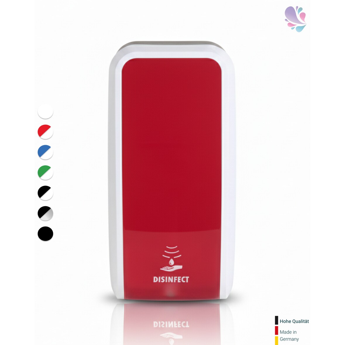 Desinfektionsspender SENSOR, berührungslos bis zu 1.000 Anwendungen je 1-Liter, blitzschneller Kartuschenwechsel, Blanc Cosmos