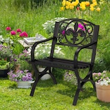 thumbnail of Relaxdays Gartenstuhl Vintage, Gartensessel m. Armlehnen, extra breit, Stahl, antikes Design, 85,5 x 60 x 56 cm, schwarz