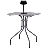 thumbnail of aro Table de bistrot, acier, 60 x 60 cm, carrée, gris foncé