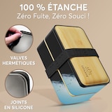 thumbnail of Bento Original 1,2 l noir et décor bambou -  120.00 cl Rectangulaire Plastique Umami 19.00x11.00 cm