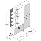 thumbnail of Meuble d'entrée en aggloméré Viyana crème et noyer Hanah Home