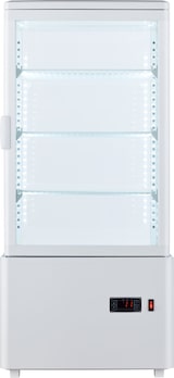 thumbnail of Weißglas 4-seitig gekühlte Gebäckvitrine 78 lt +2 +10 °C 44,7x40x96,9h cm