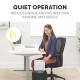 thumbnail of Fellowes Distruggidocumenti a miniframmento LX41, 8 fogli, per uso personale, con blocco di sicurezza, cestino da 17L, sicurezza P-4, nero, 4300701