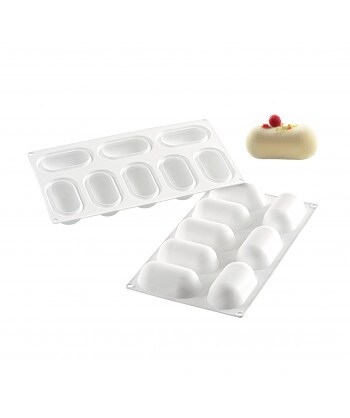 Silikomart Silikonform 8 Kissen 8,2 x 4,3 x 3,2 cm (H) Antihaftbeschichtung 30 x 17,5 cm Zum Kochen