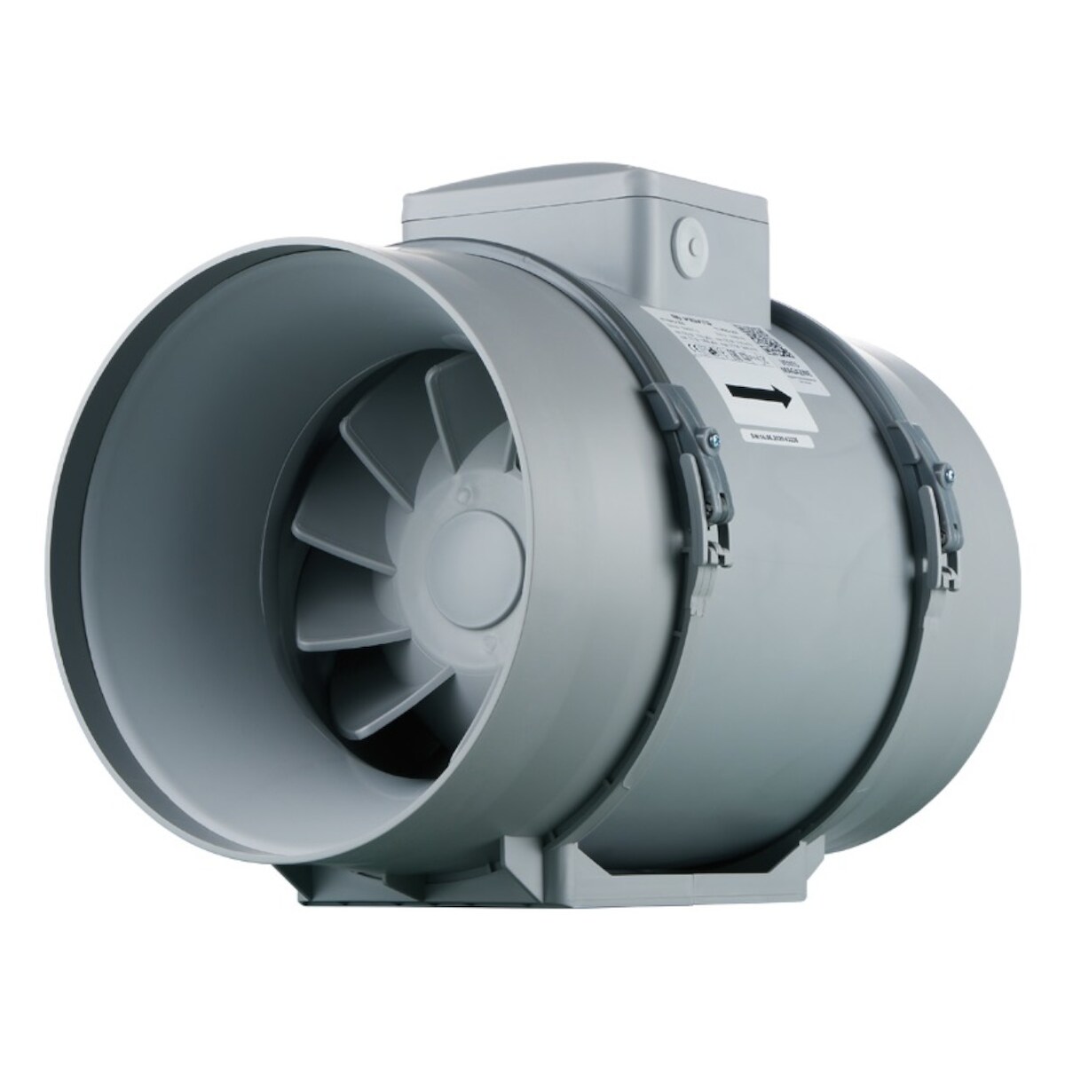 Vents Rohrventilator Lüfter TT Pro 250 T bis 1400 m³/h Grau / Silber / Titan 177 - grey plastic