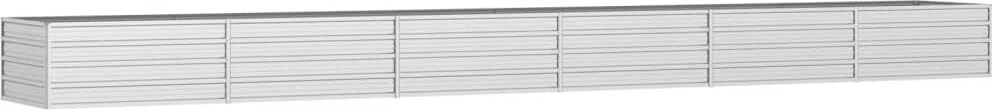 vidaXL Garten-Hochbeet 600x80x45 cm Verzinkter Stahl Silber
