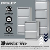 thumbnail of BISLEY Hängeregistraturschrank mit Schloss aus Metall in silber, 4 Schubladen, einbahnig - Hängeregisterschrank abschließbar, Hängeregistratur für