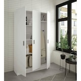 thumbnail of Dmora Armadio multiuso Beaumont, Mobile ausiliario a 3 ante, Guardaroba portascarpe, Guardaroba portascope, 109x37h180 cm, Bianco