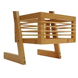 thumbnail of Estantería HWC-M21, estantería de pie estantería de baño estantería de almacenaje estantería de salón con 3 cestas, bambú 77x23x30cm