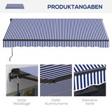 thumbnail of Outsunny - Gelenkarmmarkise - 295Lx247Wx1Hcm - Blau+Weiß