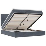 thumbnail of vidaXL Ottoman-Bett mit Matratzen & LEDs Dunkelgrau 200x200 cm Samt