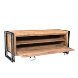 thumbnail of SIT Möbel Plankenset 3 stuks. | 1 schoenenkast, 2 panelen | Acacia + schroot | naturel met antiek zwart | B 130 x D 40 x H 50 cm | 18000-41