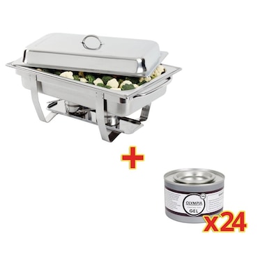 Oferta especial Milan Chafing Dish con 24 pastas combustibles