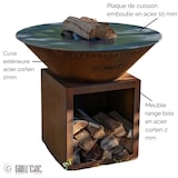 thumbnail of brasero classique corten 103 double cuve