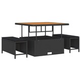 thumbnail of vidaXL Garten-Sofa-Set mit Kissen mit Speicher 11 pcs Schwarz