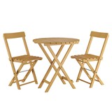 thumbnail of Sitzgruppe, zwei Stühle mit Tisch aus Buche, für Balkon, Garten und Party V-10-213