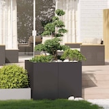 thumbnail of vidaXL Plantenbak 100x100x80 cm staal zwart