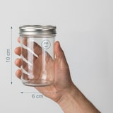 thumbnail of Relaxdays Einmachgläser, 8er Set, 250 ml, Deckel, Etiketten & Schnur, luftdicht, Marmeladengläser, transparent/silber