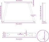 thumbnail of Helloshop26 - Set aus 2 verstellbaren V-förmigen Couchtischbeinen 70 x 42–43,3 cm modernes Design schwarzer Stahl 02_0056851